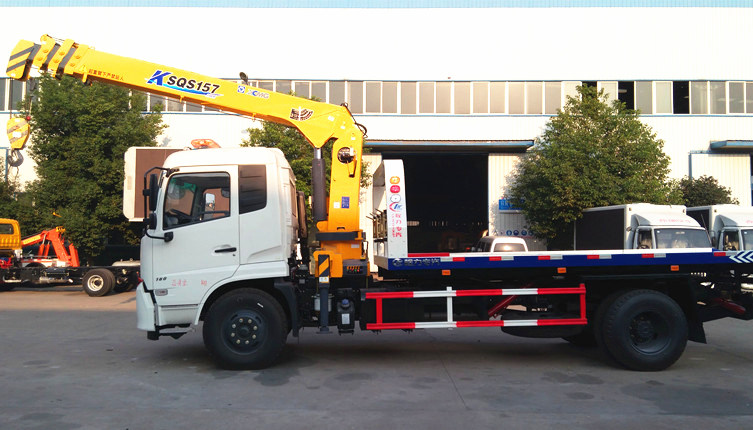 東風天錦平板帶吊清障車