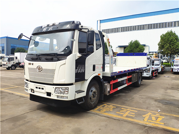 解放J6一拖二平板清障車(chē)